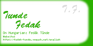tunde fedak business card