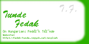 tunde fedak business card